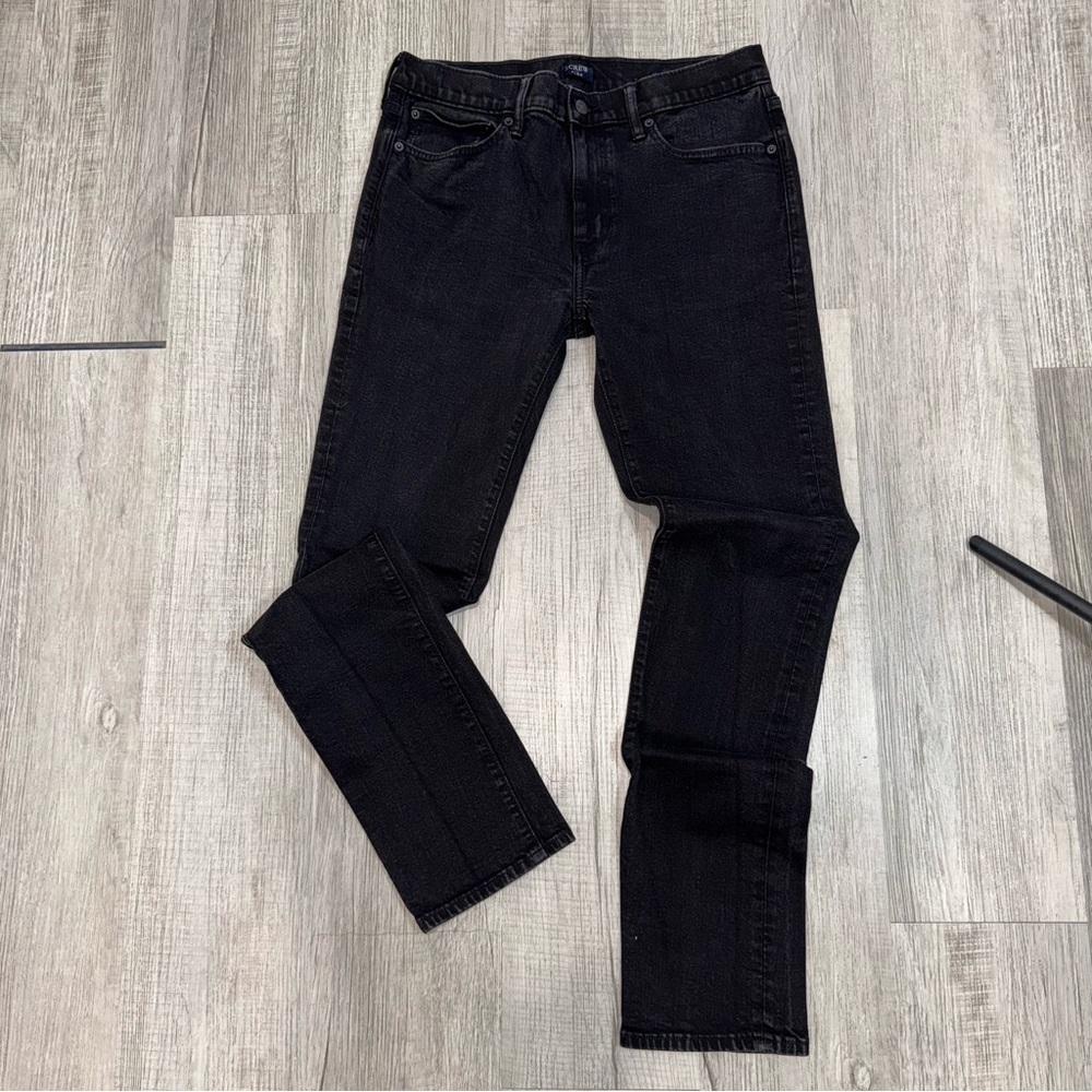 J.CREW Men's Flex Slim Stretch Fit Black/Gray Jeans W32 L34 Style AY517